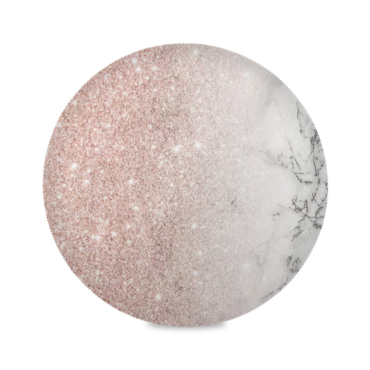 HESLING 4-Pack Round Gold Marble Placemats Set - Waterproof Polyester Table Mats for Dining, Kitchen, Party & Home Decor - Elegant Table Setting Accessories