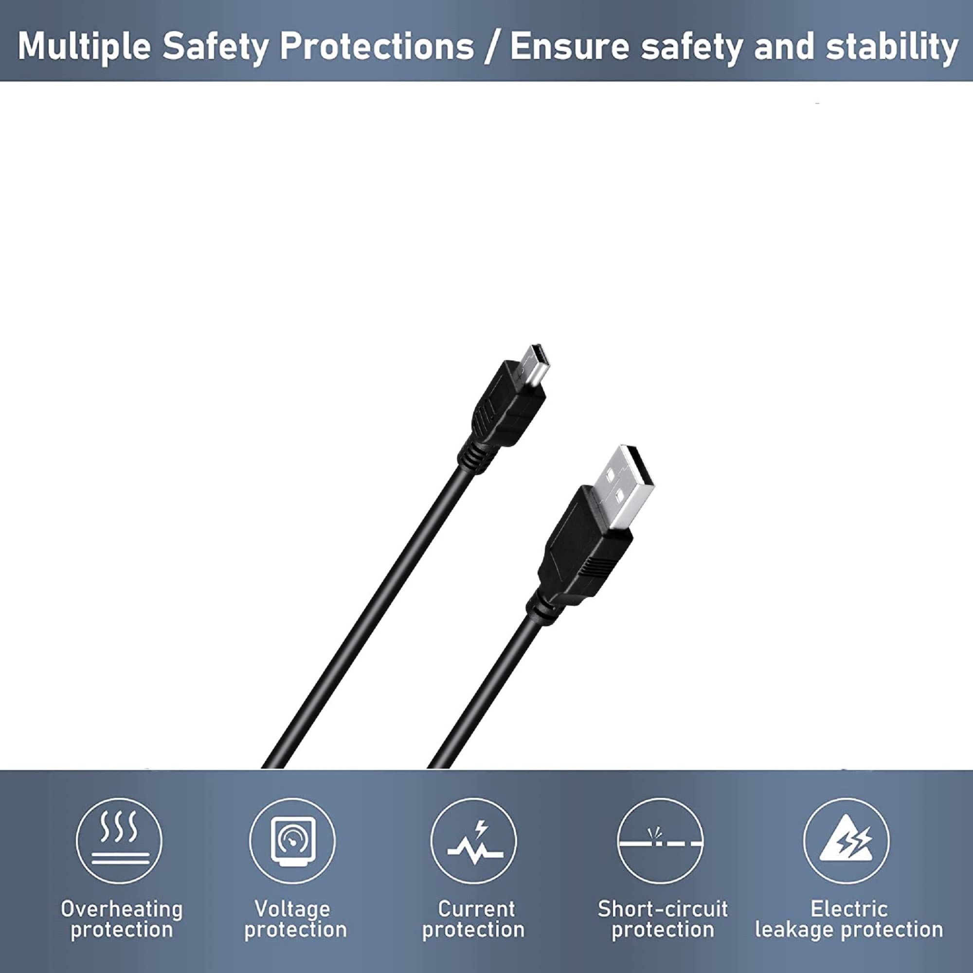 5ft USB Charger Cable for Sony NWZ-E380 NWZ-E383 NWZ-385 Walkman MP3 Player - Fast Charging & Data Sync for Music Lovers & Travelers