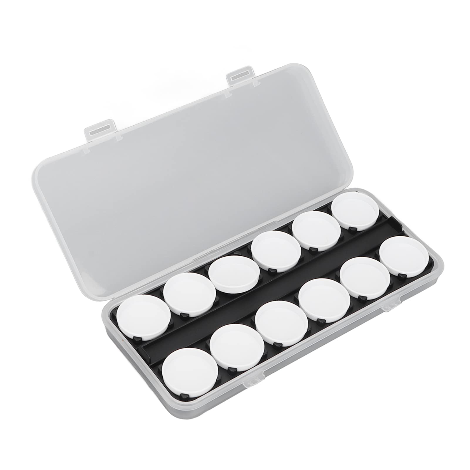 Emoshayoga Professional ABS Nail Color Mixing Palette - Artist Grade Nail Art Mixing Case for Home & Salon Use - Perfect for Creating Custom Nail Polish Shades & Nail Design Blending