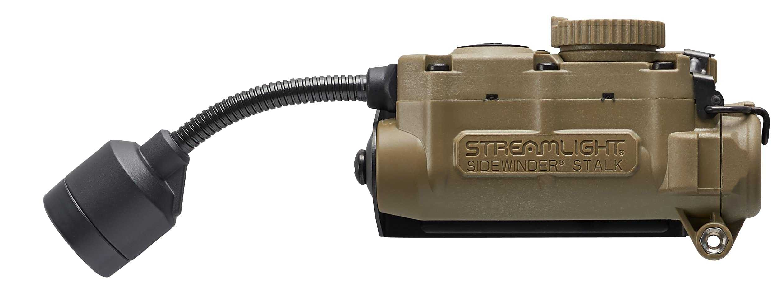 Streamlight 14307 Sidewinder Stalk 76-Lumen Tactical Helmet Flashlight - Flexible Mount, Includes Batteries & Accessories (Helmet Clip, Arc Rail Mount) - Perfect for Military, Hunting, Camping & Night Operations