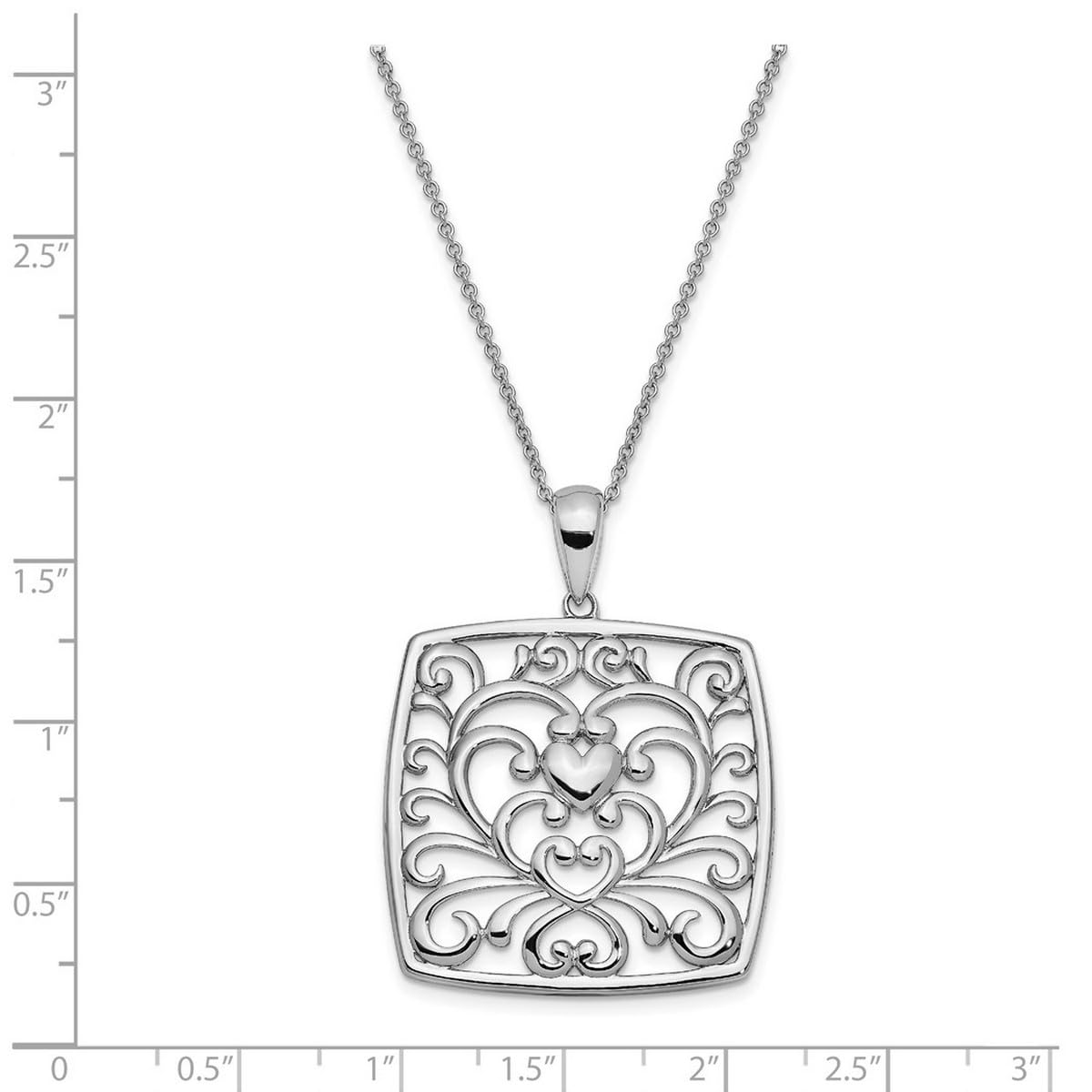 925 Sterling Silver Oxidized Antique Spring Ring Pendant Necklace for Women - 18 Inch Handmade Jewelry with Polished Finish | Perfect for Gifts, Parties & Everyday Wear