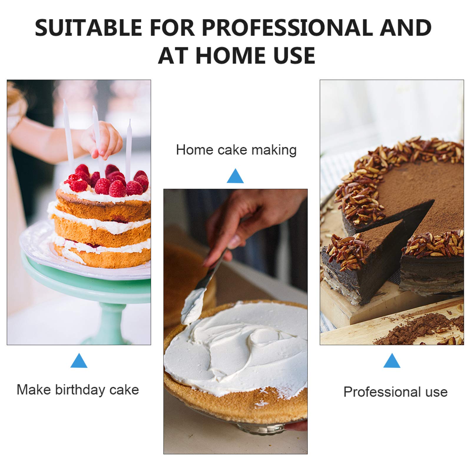 DOITOOL 6-Piece Cake Turntable Set - Manual Rotating Cake Stand, Durable Rotary Cake Base with Non-Slip Surface for Cake Decorating, Baking, and Dessert Display - Perfect for Home Bakers & Professional Chefs