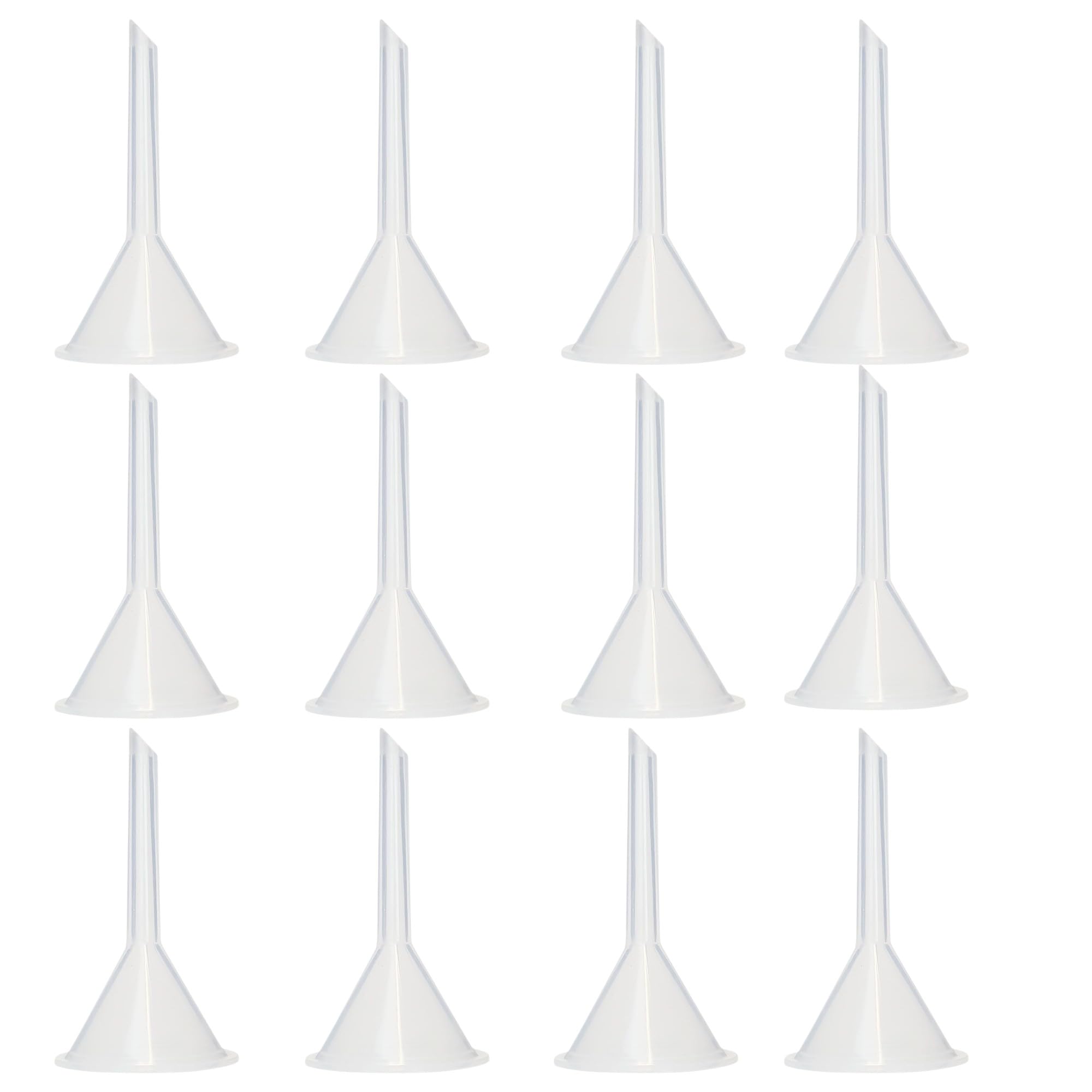 12 Pack FUNPP-50-PK Polypropylene Utility Funnel with 50mm Wide Opening - Perfect for Kitchen, Garage, Workshop & DIY Projects