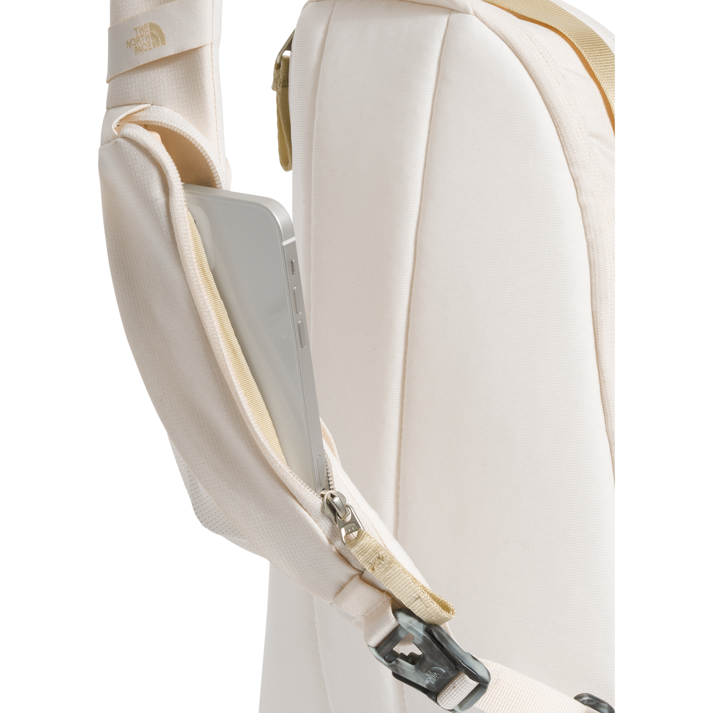 The North Face Women's Isabella Sling Crossbody Bag - Gardenia White & Dark Heather Gravel - Perfect for Travel, Hiking & Everyday Use