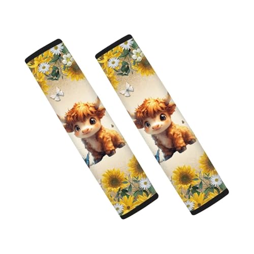 Sunflower Highland Cow