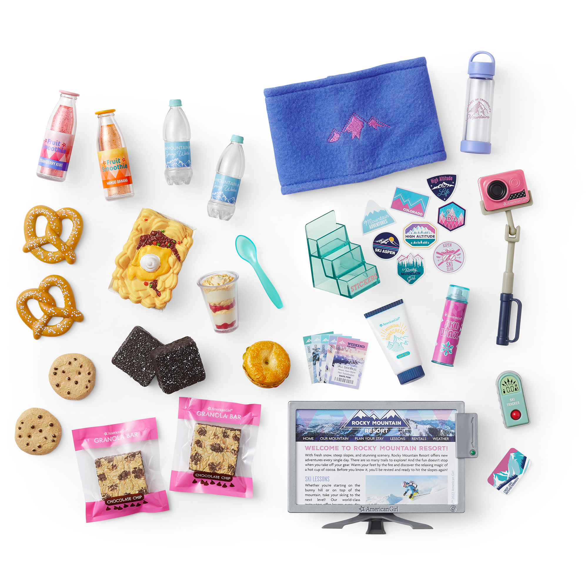 18 Inch Doll Ski & Snack Shop Playset - Pretend Play Toy for American Girl Dolls & 18