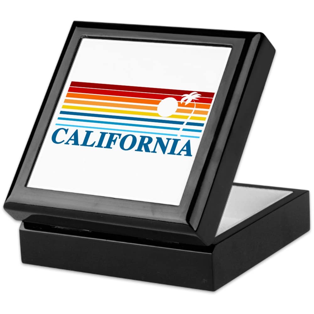 California Keepsake Box - Handcrafted Hardwood Jewelry Box with Velvet Lining - Perfect for Storing Rings, Necklaces & Sentimental Treasures - Great Gift for Anniversaries & Special Occasions