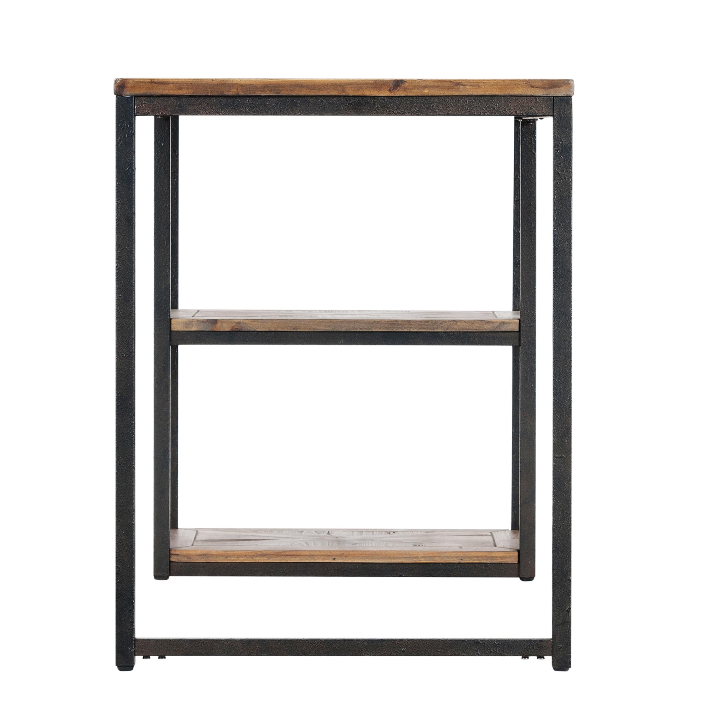 SEI Furniture Southern Enterprises Garviston Reclaimed Wood Writing Desk - Black | Home Office Desk for Small Spaces, Study Table for Students & Professionals