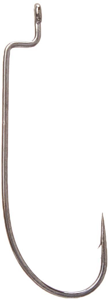 Gamakatsu 07409 Size 2 Black Worm Loose Fishing Hooks (6 Pack) - Perfect for Bass, Trout, and Panfish Fishing