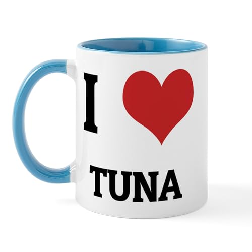 White/Blue Inside - I Love Tuna Mug