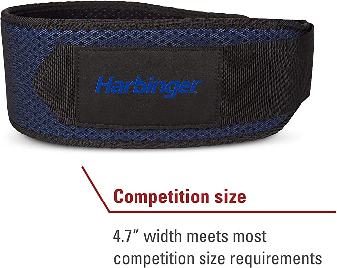Harbinger Unisex 4.5-Inch Foam Core Weightlifting Belt - Blue | Gym Workout Belt for Powerlifting, CrossFit & Strength Training