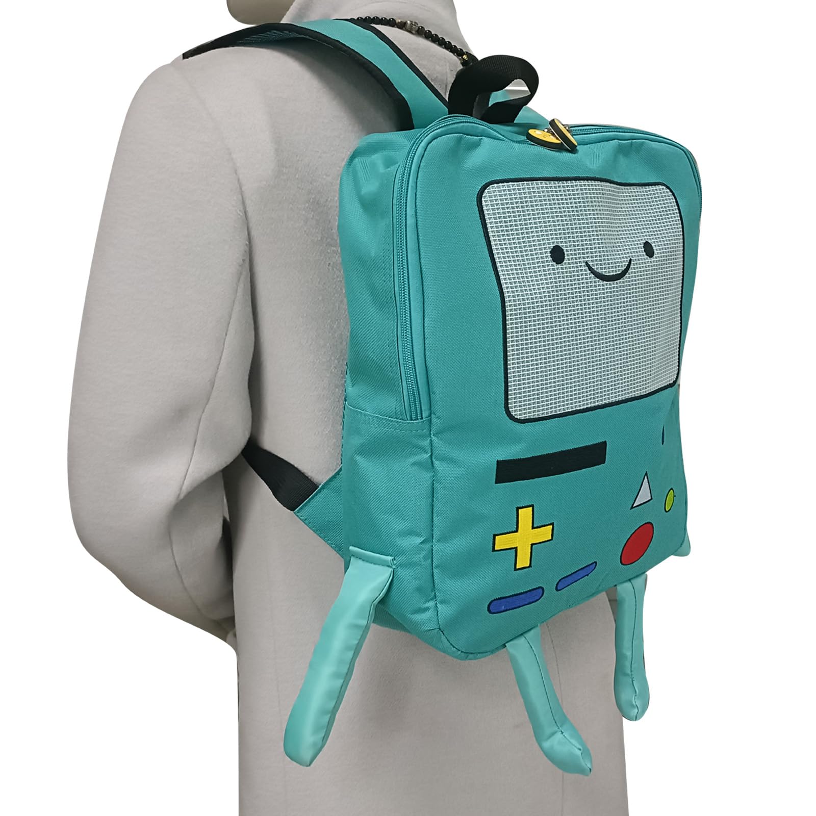 **Adorable Cartoon Backpack for Travel & School - Lightweight Green Anime Bag Inspired by Finn & Jake Adventure | Breathable, Portable & Stylish for Daily Use, Cosplay & Outdoor Trips**