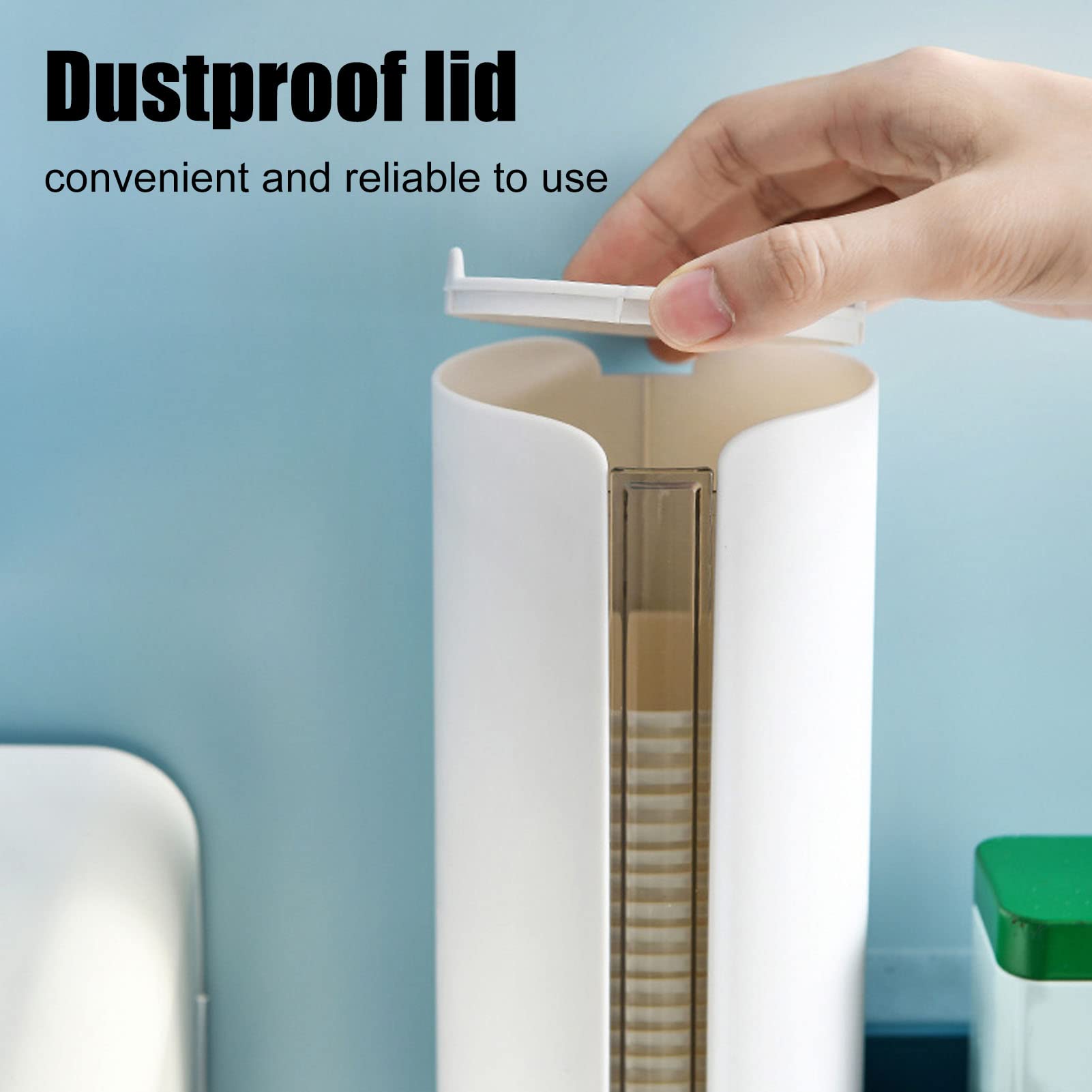 Zerodis Disposable Cup Dispenser - Wall Mounted Plastic/Paper Cup Holder for Water Coolers (White) | Perfect for Offices, Break Rooms & Home Use