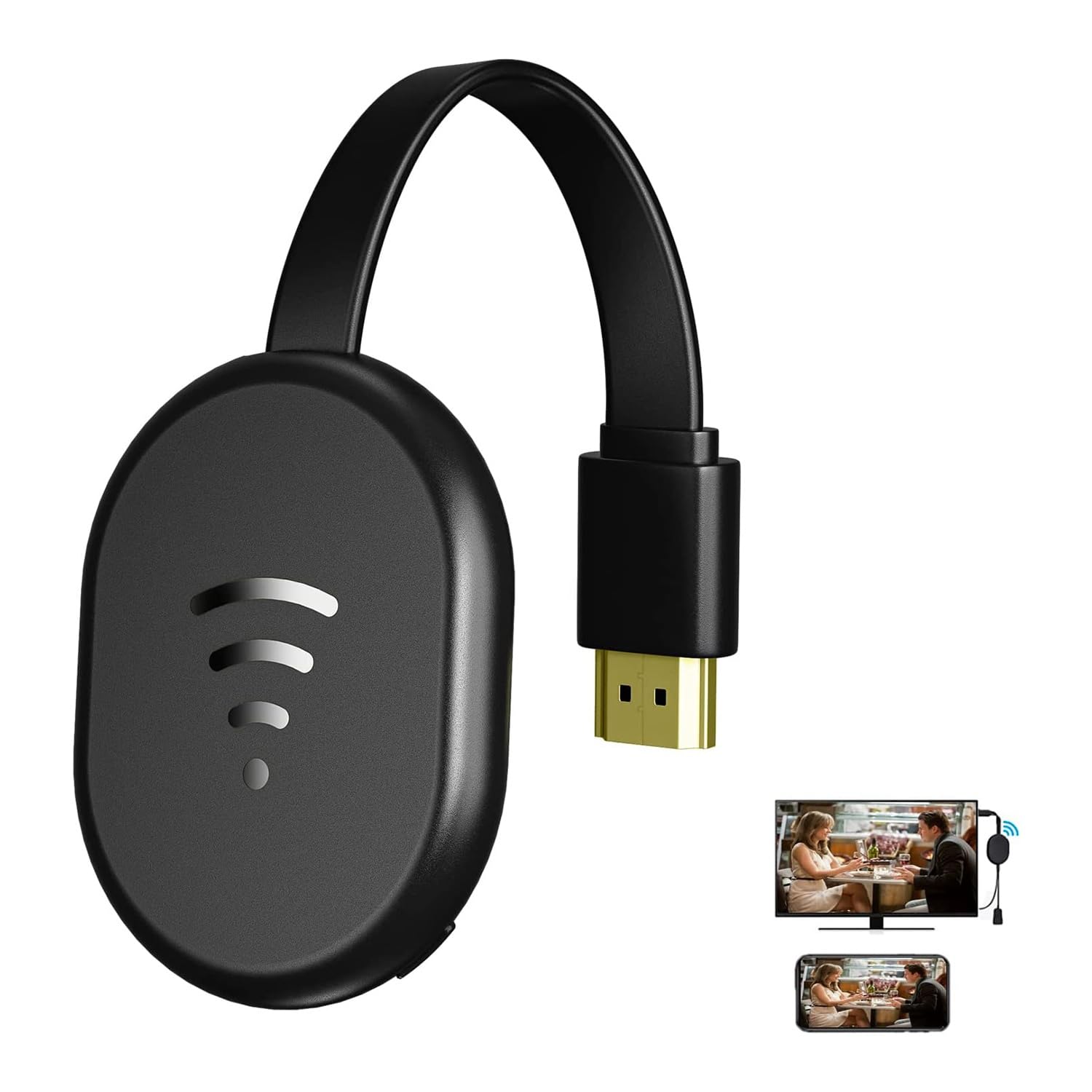 Greethga Wireless Display Dongle Adapter - 4K HDMI Streaming Stick for Android/iOS Smart TV, Projector & Monitor - Screen Mirroring for Home Office, Classroom & Entertainment