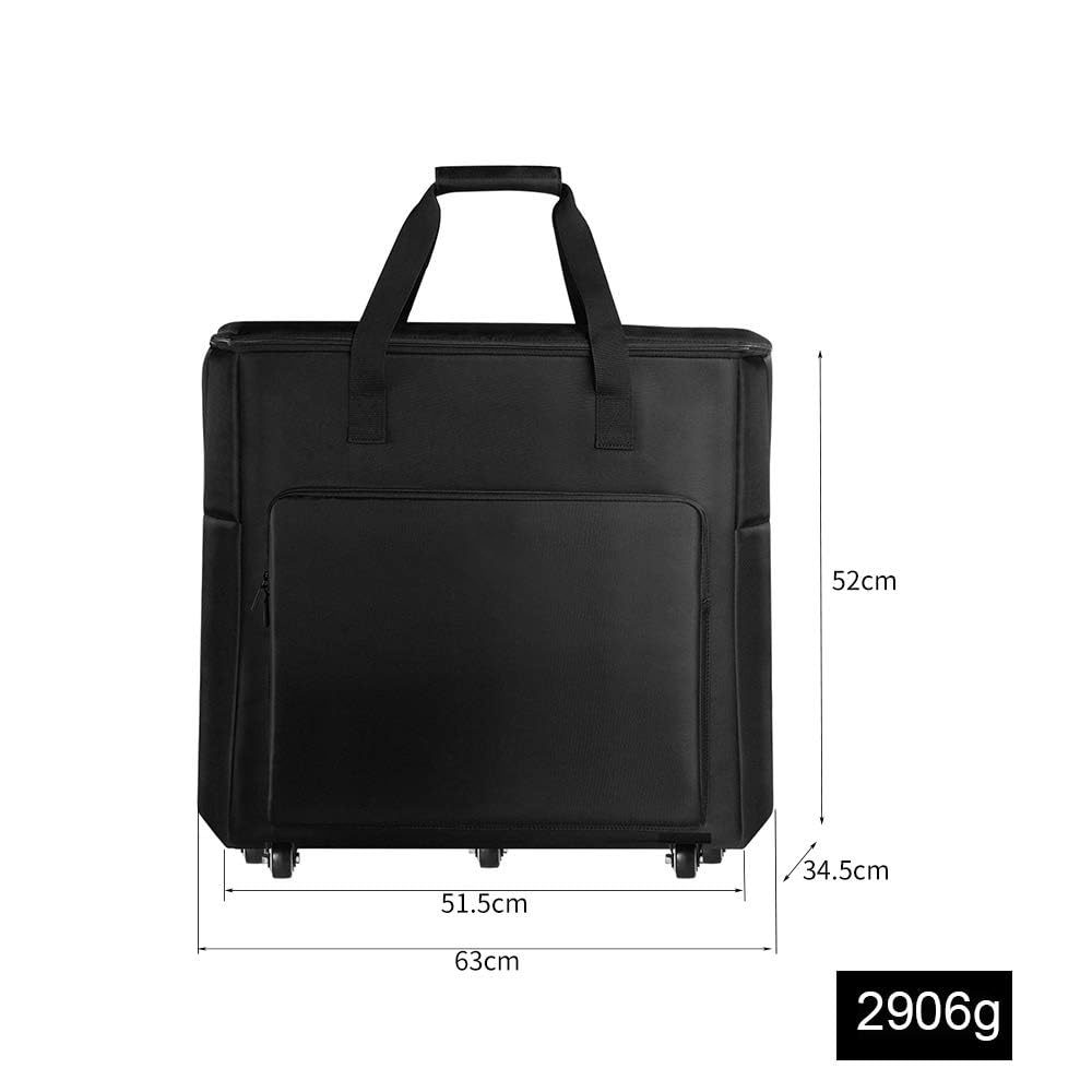 Buwico 27-Inch Rolling Desktop PC Travel Case - Heavy Duty Computer Carrying Bag with Wheels for CPU, Monitor, Keyboard & Accessories | Perfect for Office, Home & Business Travel