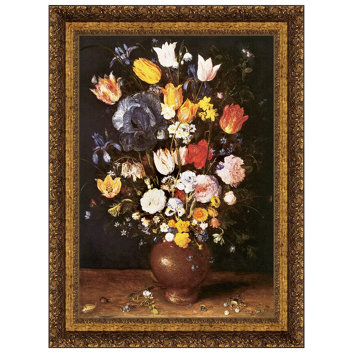 Design Toscano 1608 Bouquet of Flowers Canvas Replica Painting - Medium Size Wall Art for Living Room, Bedroom & Office Decor