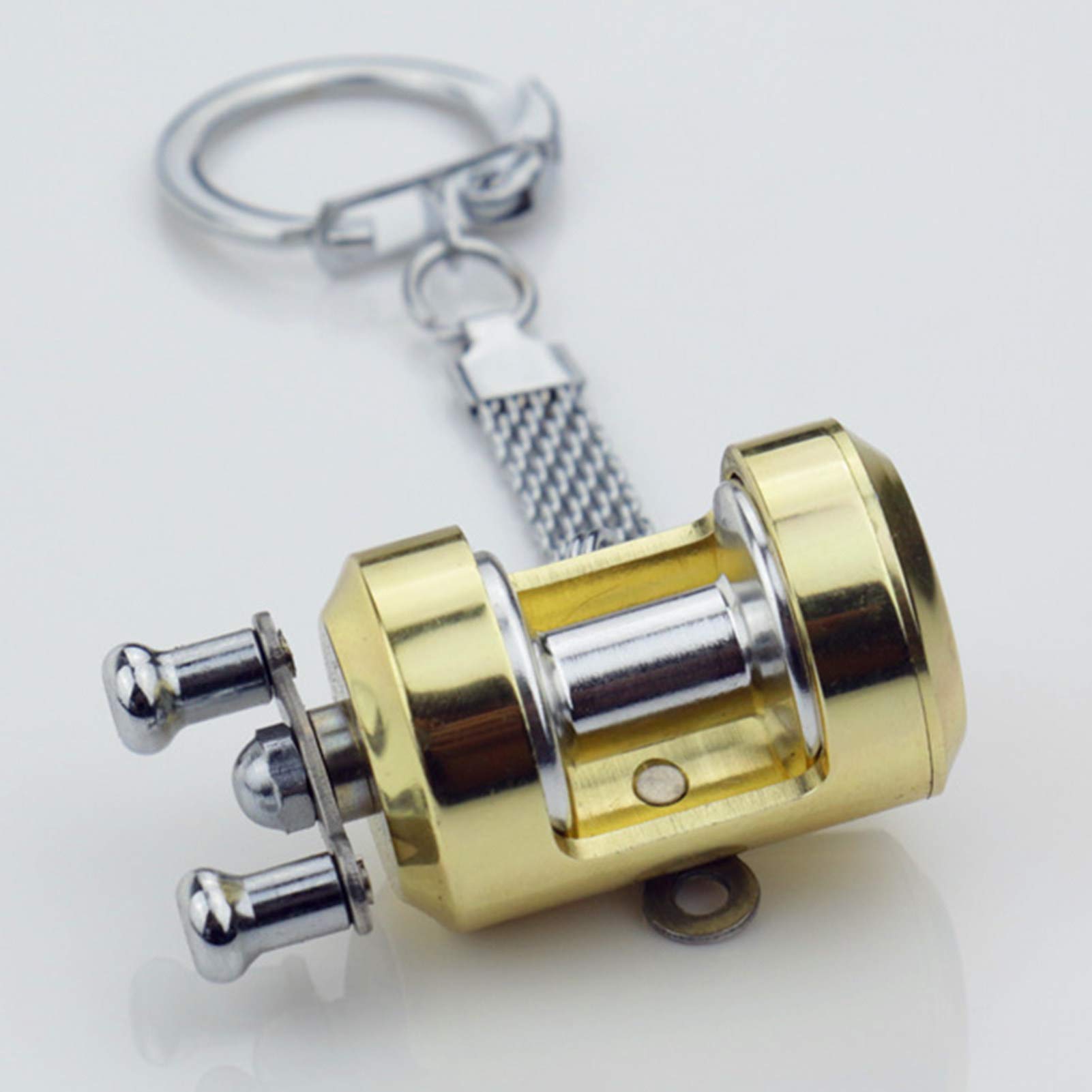 Mini Fishing Reel Keychain - Portable Spinning Wheel Pendant Key Holder for Car Keys - Unique Keychain Accessories for Men & Women - Perfect for Outdoor Enthusiasts, Anglers, and Gift Giving