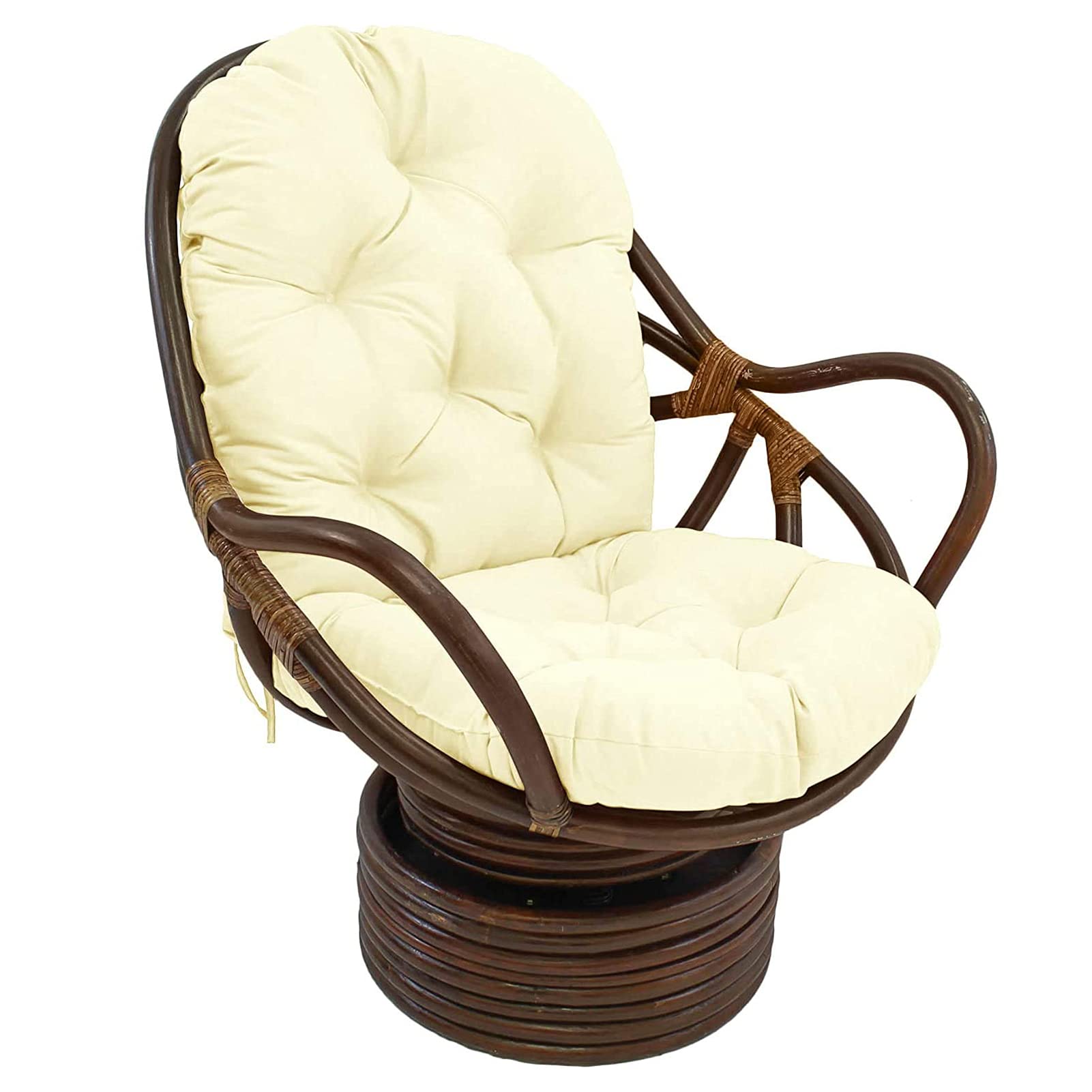 Premium Swivel Rocker Cushion - Thickened Outdoor Rocking Chair Pad for Garden, Hammock & Papasan Chairs - Comfortable Beige Seat Cushion for Patio, Porch & Relaxation