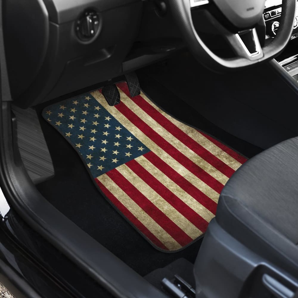 Premium American Flag Car Floor Mats - All-Weather Protection & Patriotic Design for Trucks, SUVs, and Cars | Perfect for 4th of July, Veterans Day & Road Trips