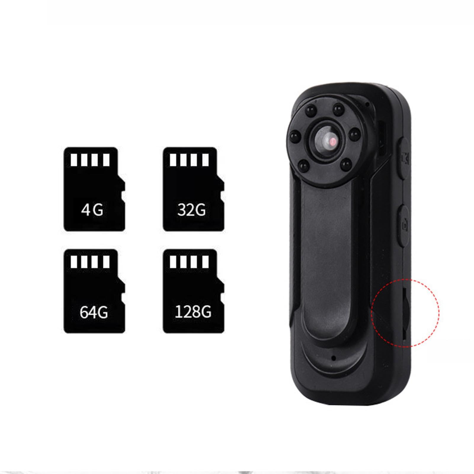 NeaxgeandX 5-Pack Mini Body Camera - WiFi Enabled Personal DVR with Motion Detection - Ideal for Security, Surveillance, and Outdoor Activities