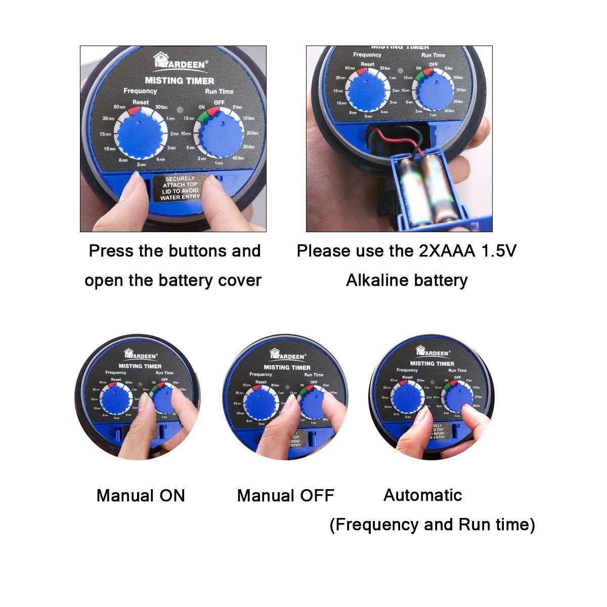 Automatic Electronic Water Timer for Garden Hose - Smart Irrigation Controller with Seconds Fogging & Watering - Perfect for Home, Lawn, and Outdoor Plant Care