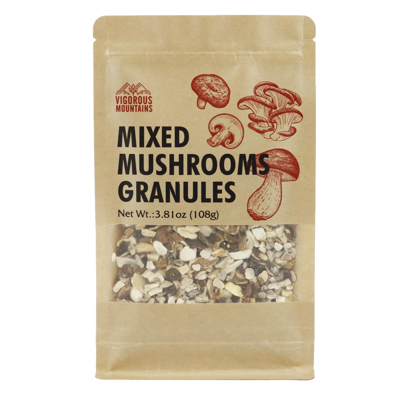Premium Dried Assorted Mushrooms Granules & Porcini Mushroom Powder - Gourmet Cooking Ingredient for Soups, Risottos, Pasta & Vegan Recipes