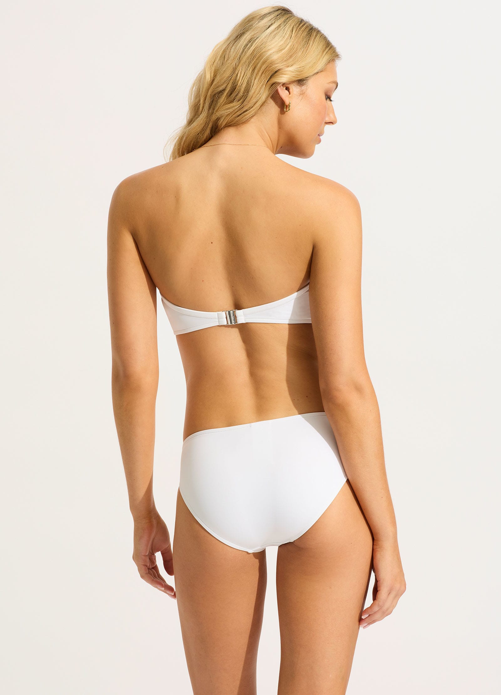 Seafolly Collective Twist Bandeau Bikini Top - White | Women's Swimwear for Beach, Pool & Vacation | Sexy Summer Bikini Top