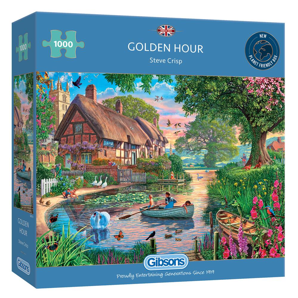 Gibsons 1000-Piece Jigsaw Puzzle - Golden Hour by Steve Crisp - Challenging Adult Puzzle for Relaxation & Home Decor