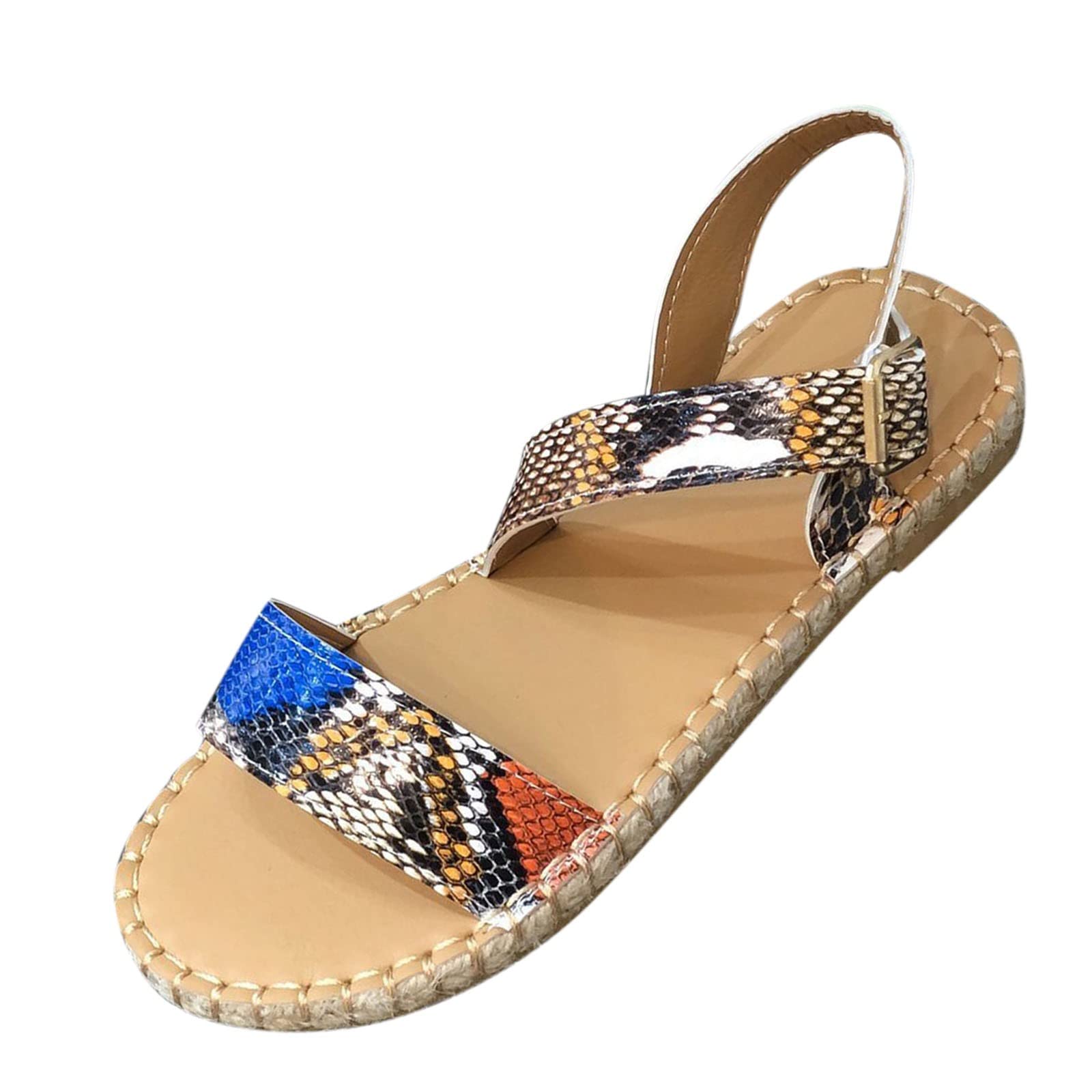 Women's Summer Casual Sandals - Flat Buckle Fashion Sandals for Spring & Summer | Comfortable & Stylish for Beach, Walking, Travel & Daily Wear