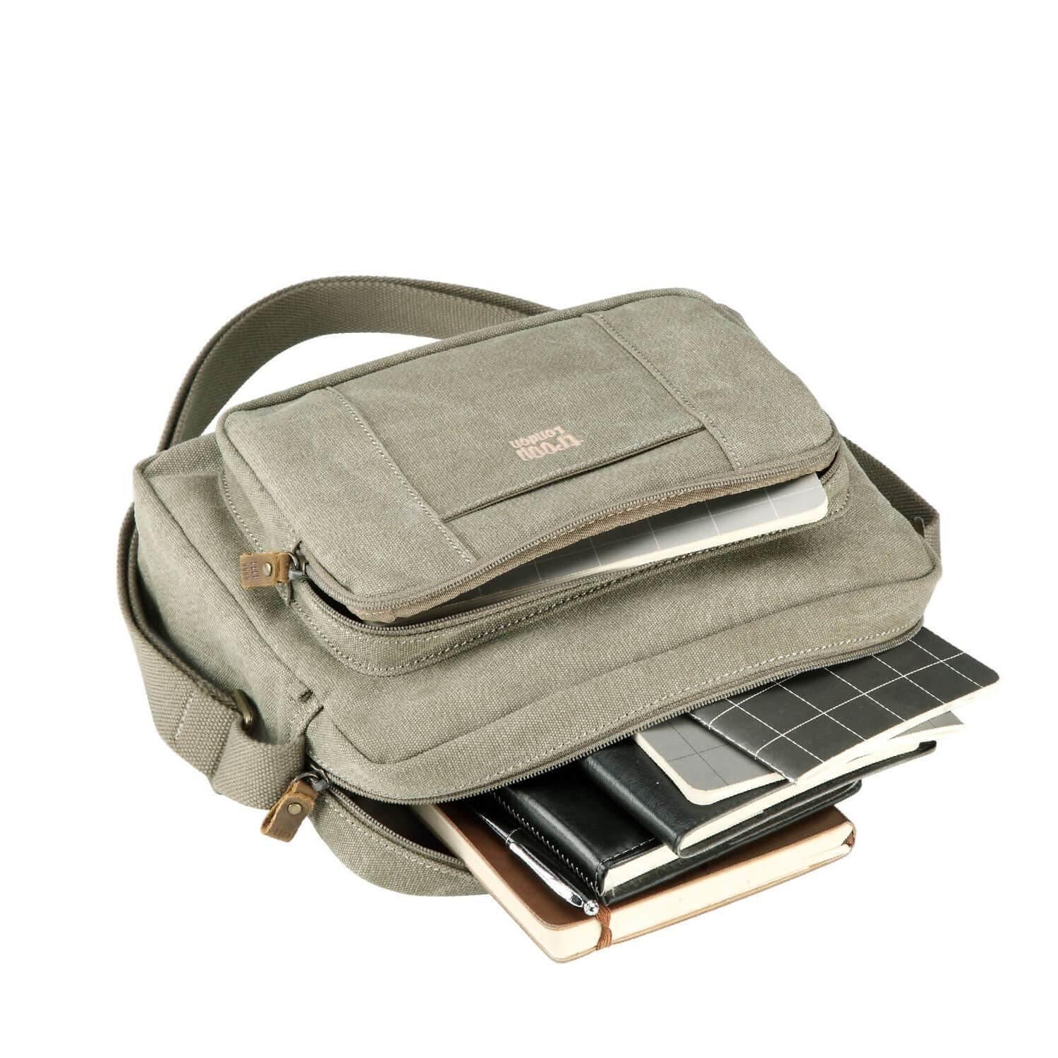 TRP0234 Troop London Classic Canvas Crossbody Bag - Stylish & Durable for Travel, Work & Everyday Use
