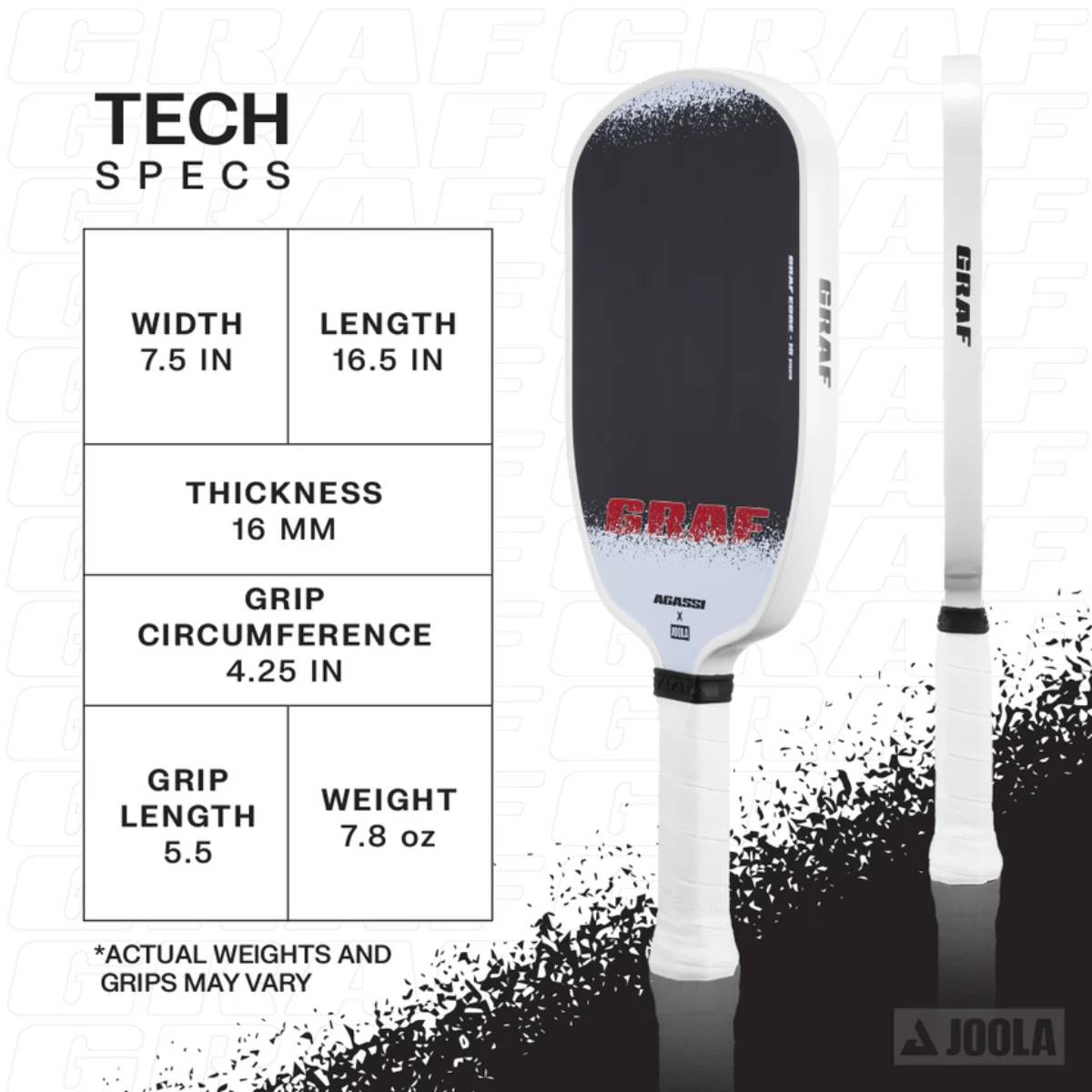 JOOLA Steffi Graf Edge Table Tennis Racket - Professional Ping Pong Paddle for Spin & Control - Perfect for Tournaments & Training Sessions