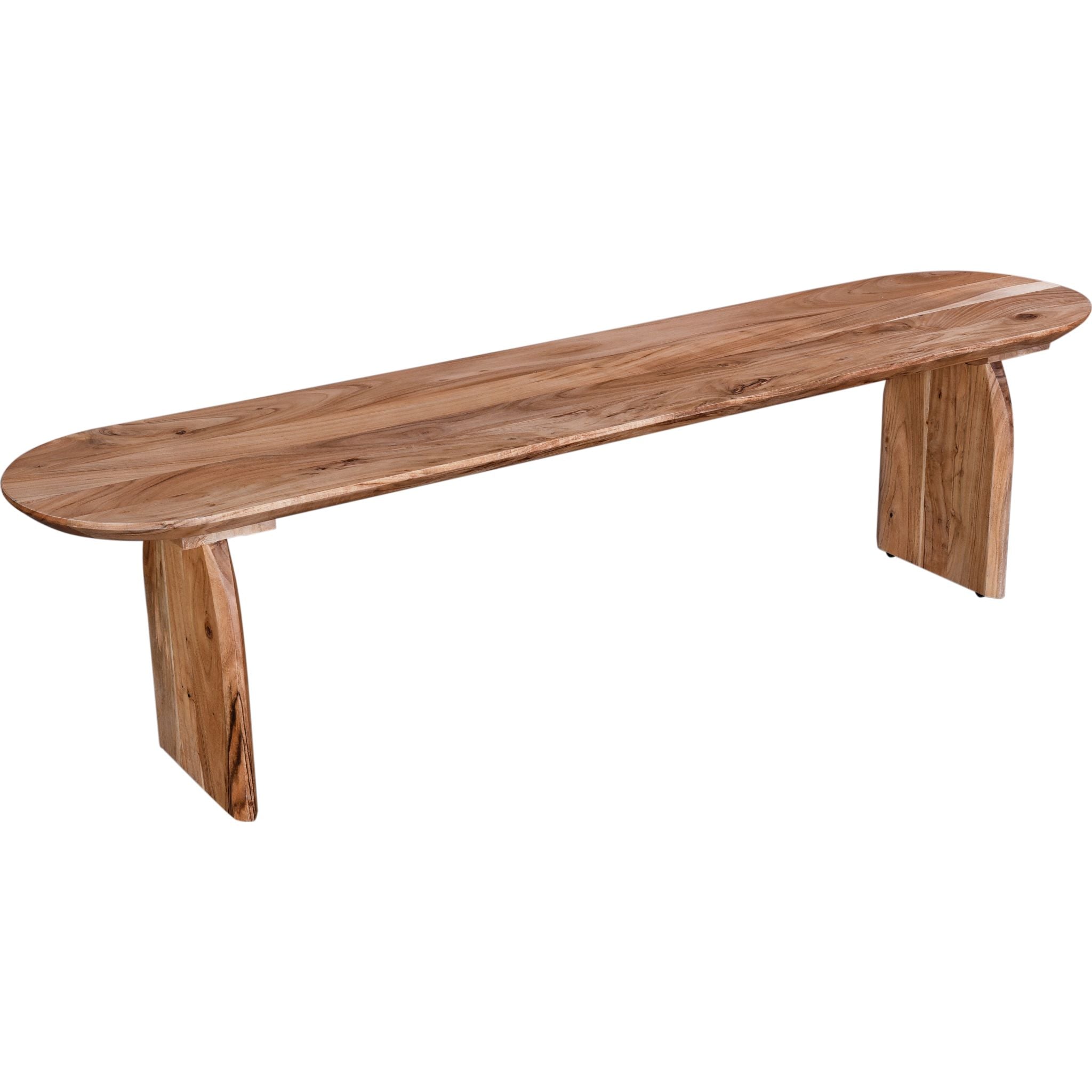 Aisling Solid Wood Dining Bench - Natural Finish, 60-Inch Farmhouse Kitchen Bench for Dining Room, Breakfast Nook & Entryway Seating (Model 1568567K)