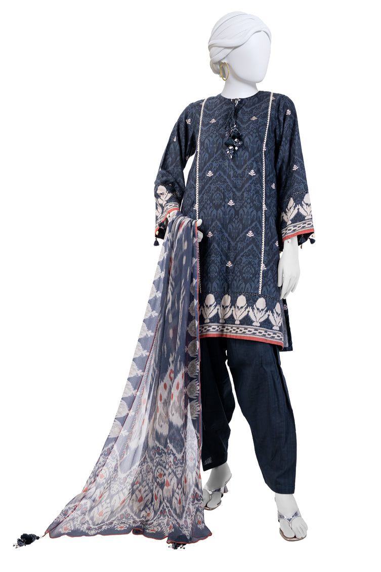 Premium Cambric Unstitched Suit Fabric by J. Junaid Jamshed - Soft Breathable Material for Pakistani/Indian Formal Wear & Special Occasions