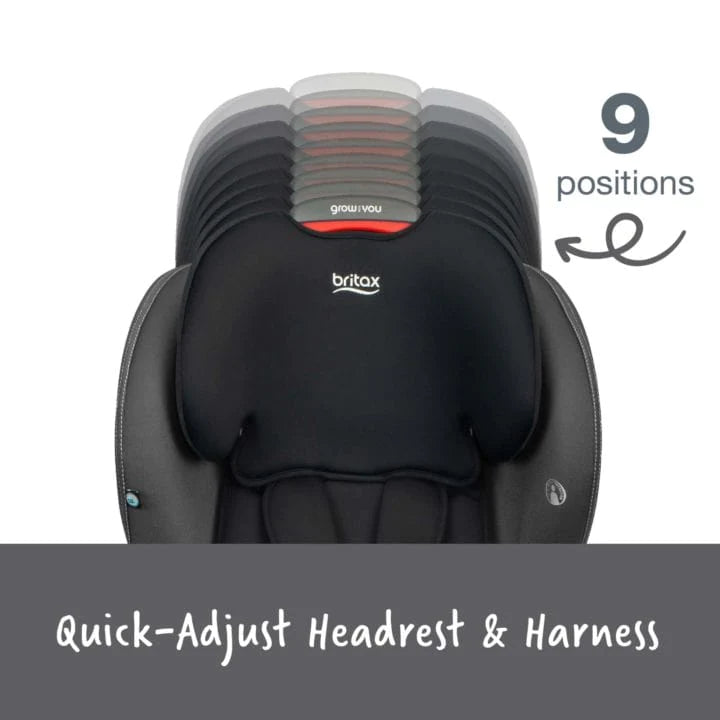 Britax Grow with You Booster Car Seat - Safe & Comfortable for Kids 4-12 Years - Perfect for School, Travel & Road Trips