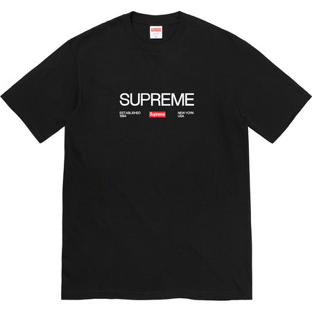 Supreme Est 1994 T-Shirt - Black Cotton Streetwear Tee for Men | Vintage Hip Hop Fashion & Urban Street Style