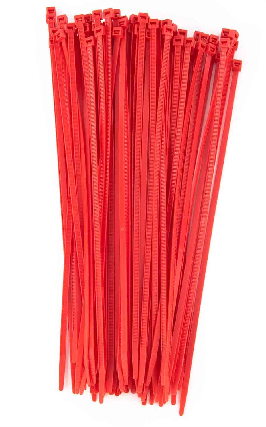 JEGS 10611 Heavy Duty Nylon Wire Ties & Cable Ties - 100-Pack, 11.8