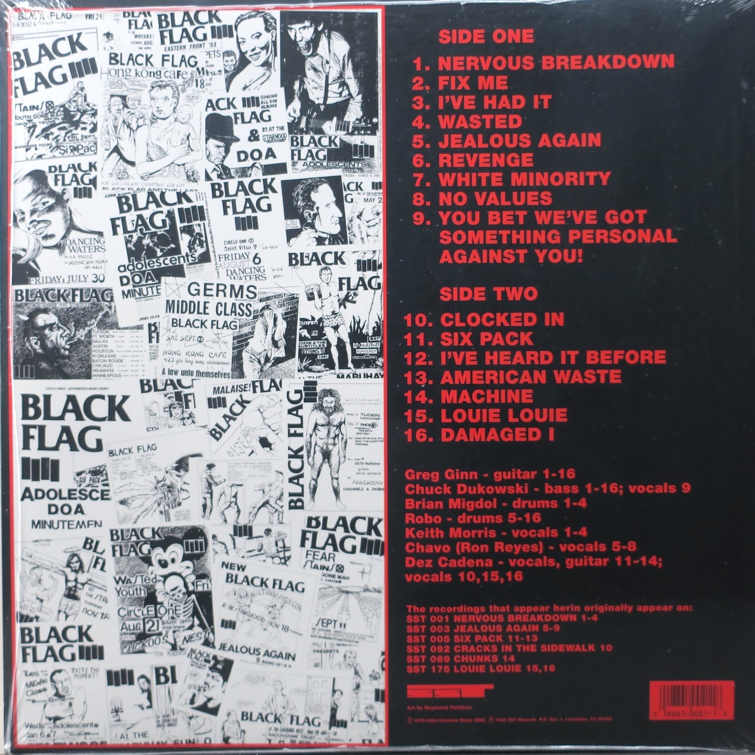 BLACK FLAG 'First Four Years' Vinyl LP Record - SST Records 1983 Hardcore Punk Music - Perfect for Punk Collectors & Vinyl Enthusiasts