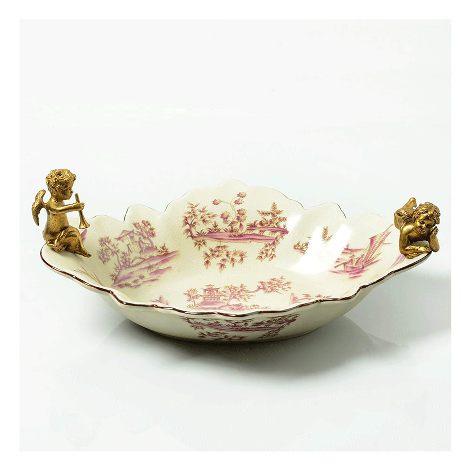 Exquisite Ceramic Fruit Bowl - Elegant Serving Dish for Fruits, Veggies, Nuts & Snacks | Perfect for Kitchen Counter, Dining Table & Party Display