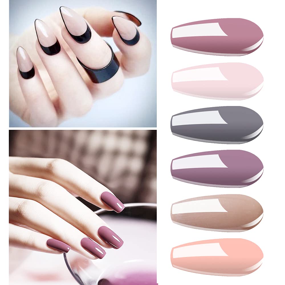 Vishine 6 Colors Gel Nail Polish Starter Kit with Base & Top Coat, 36W LED UV Nail Lamp - Full DIY Gel Manicure Set for Salon & Home Use (8ml #12) | Perfect for Nail Art, French Tips & Professional Manicures