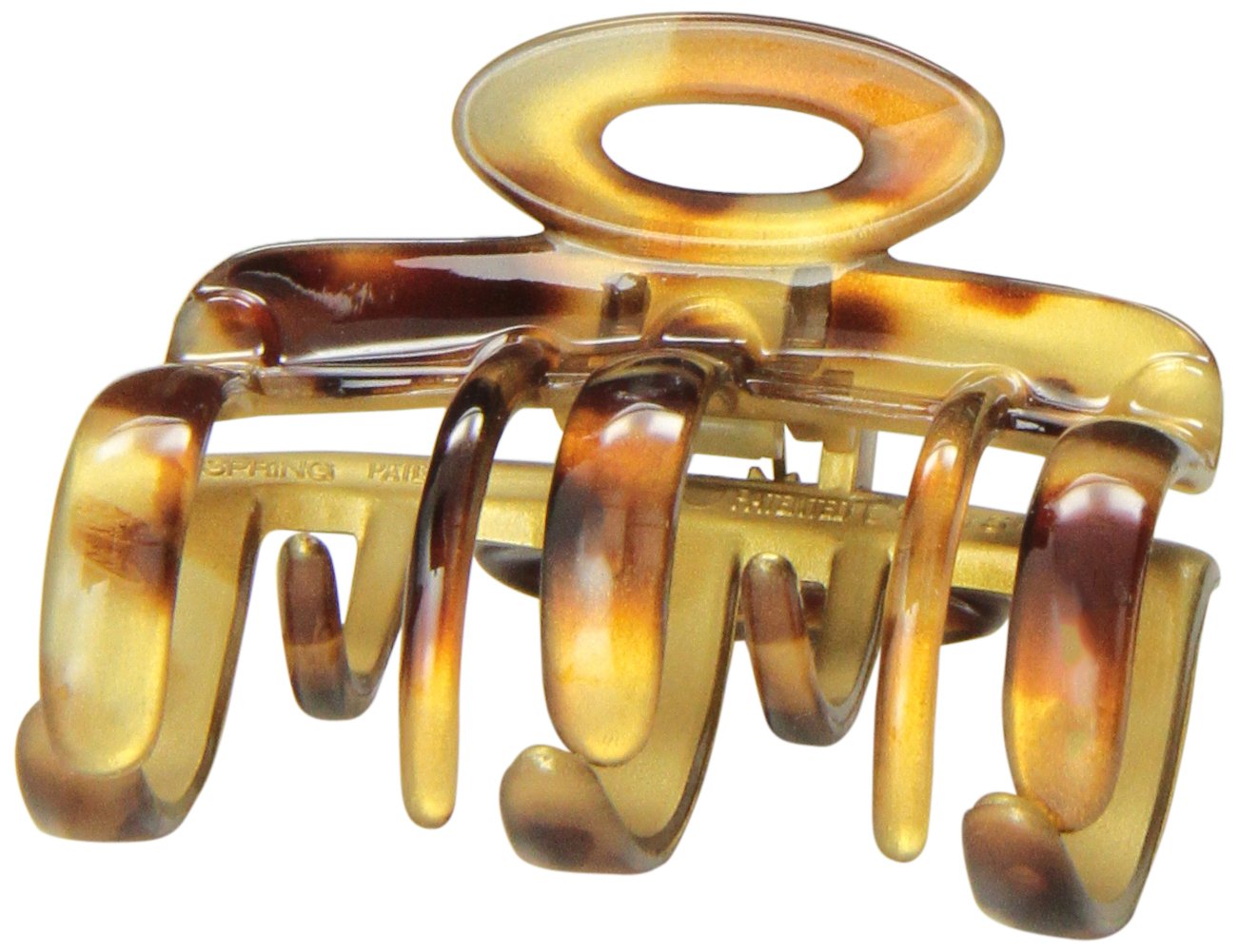 Caravan Minimal Skipping Teeth Hair Claw with Patented Spring - Gold Betty Color (8718) - Perfect for Ponytails, Updos & Everyday Hairstyles
