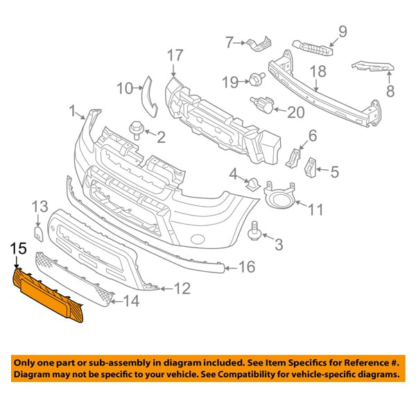 Compatible with 2010-2011 Kia Soul Front Lower Bumper Grill Grille Assembly - KI1036109 865612K010 Replacement Part | Perfect for Car Repair & Restoration Projects