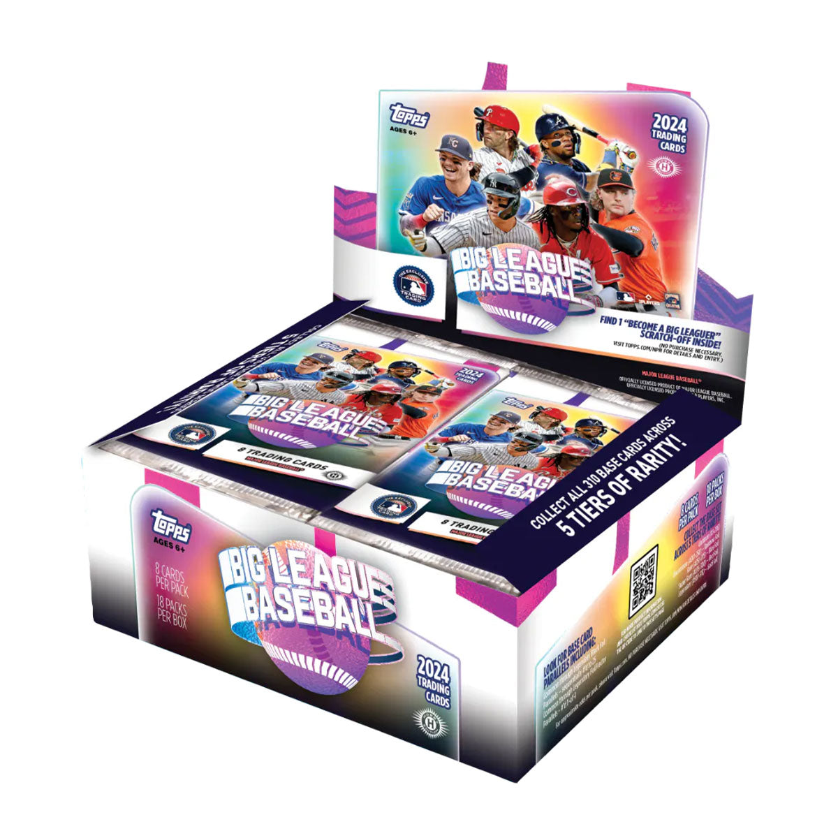 2024 Topps Big League Baseball Hobby Box - 24 Packs with Exclusive Cards | Collectible Trading Cards for Baseball Fans | Perfect for Collectors, Gifts & Fantasy Sports