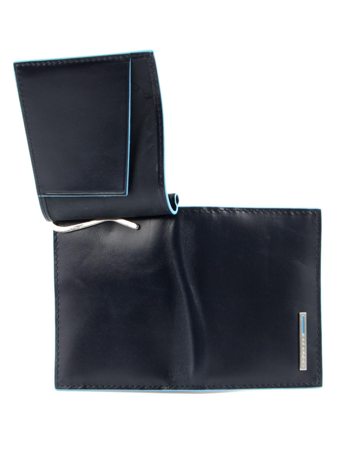 Piquadro Men's Coin Purse - Slim Leather Wallet for Cash & Cards - Perfect for Travel, Business & Everyday Use