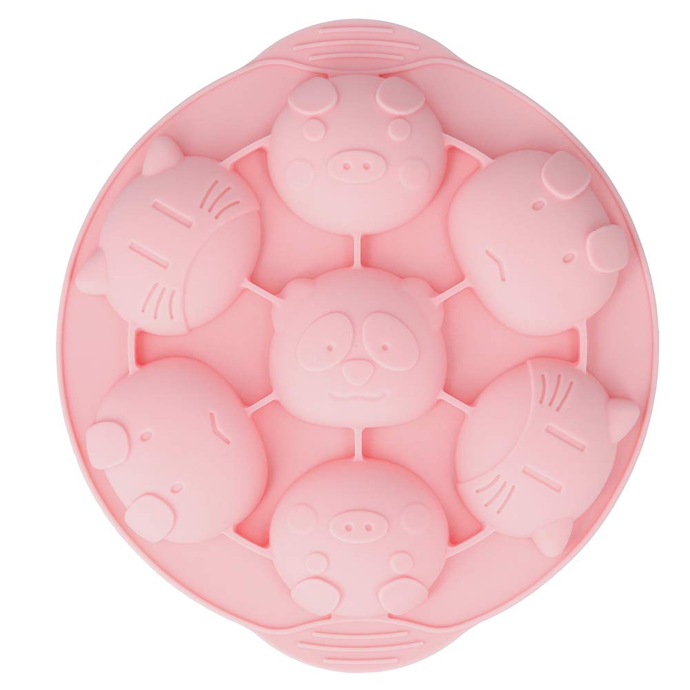 Cartoon Animal Silicone Molds for DIY Chocolate, Pudding, Rice Cakes & Cupcakes - Perfect for Baking, Party Treats & Kids Dessert Making