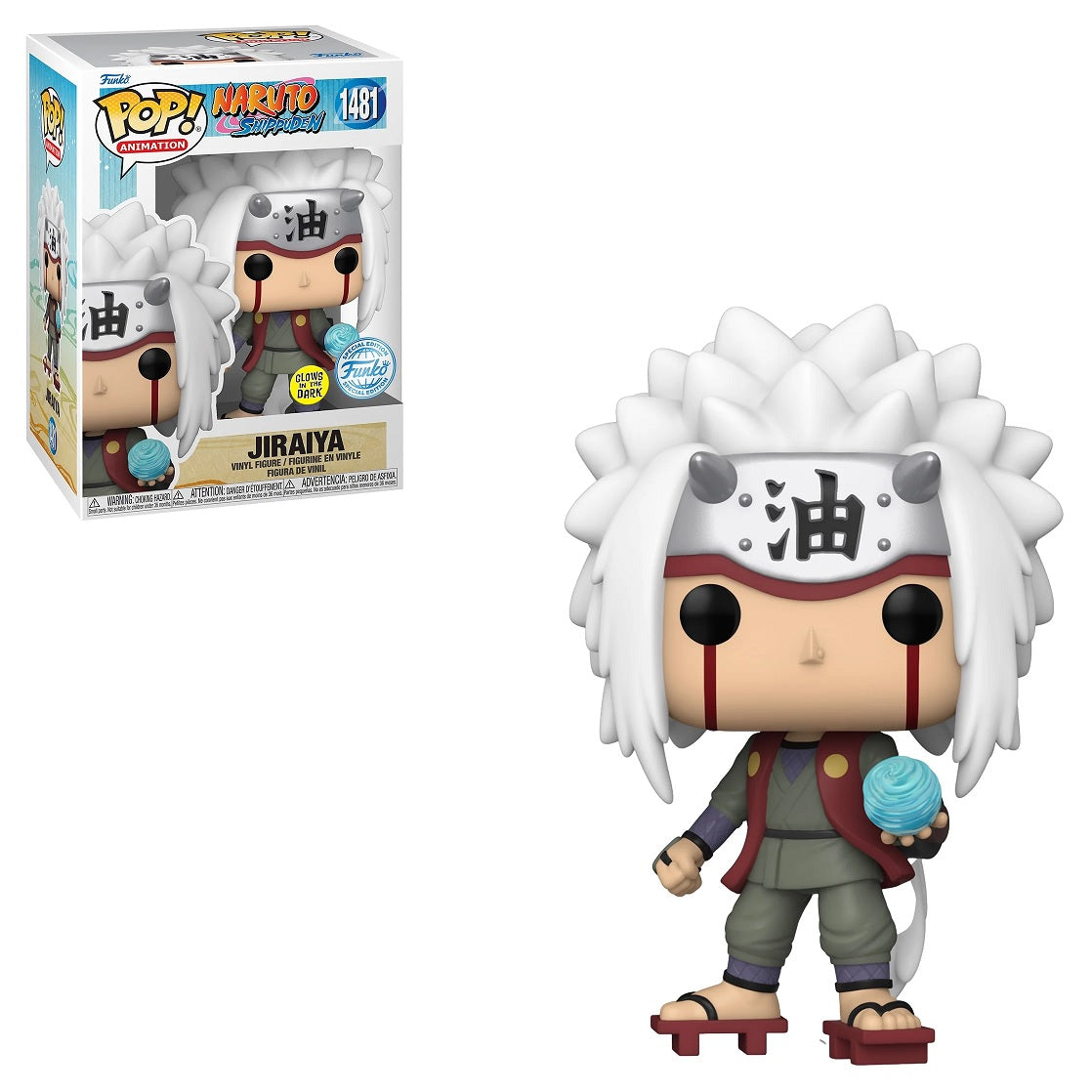 Funko Pop Animation Naruto Shippuden Jiraiya with Rasengan - Glow in The Dark Collectible Vinyl Figure - Perfect for Anime Fans, Gift for Naruto Lovers, and Home Decor Display