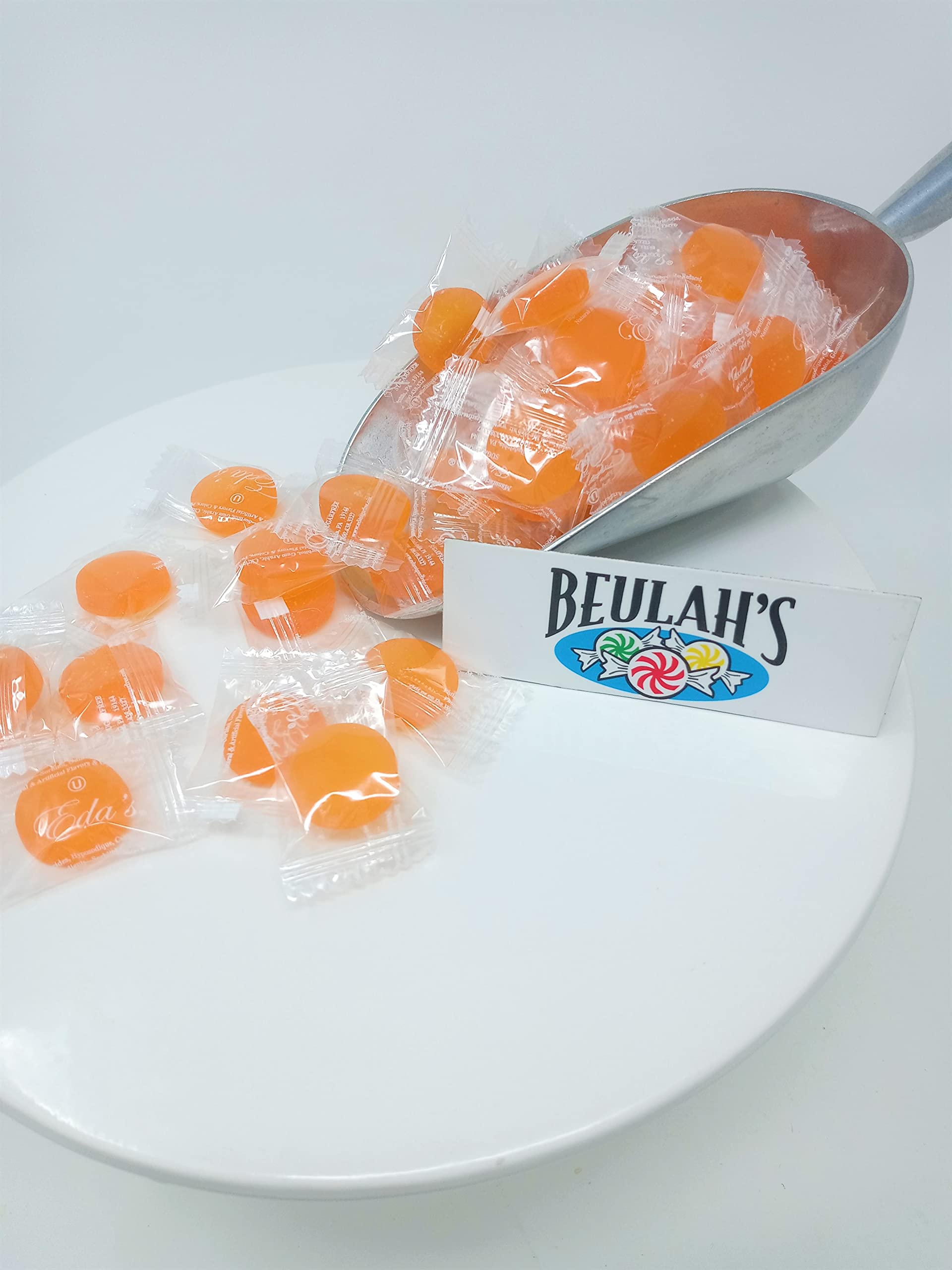 Sugar Free Peach Hard Candy - 1 Pound Bag | Low Calorie Sweet Treat for Diabetics & Keto Diet | Perfect for Office Snacks, Travel & Gifting