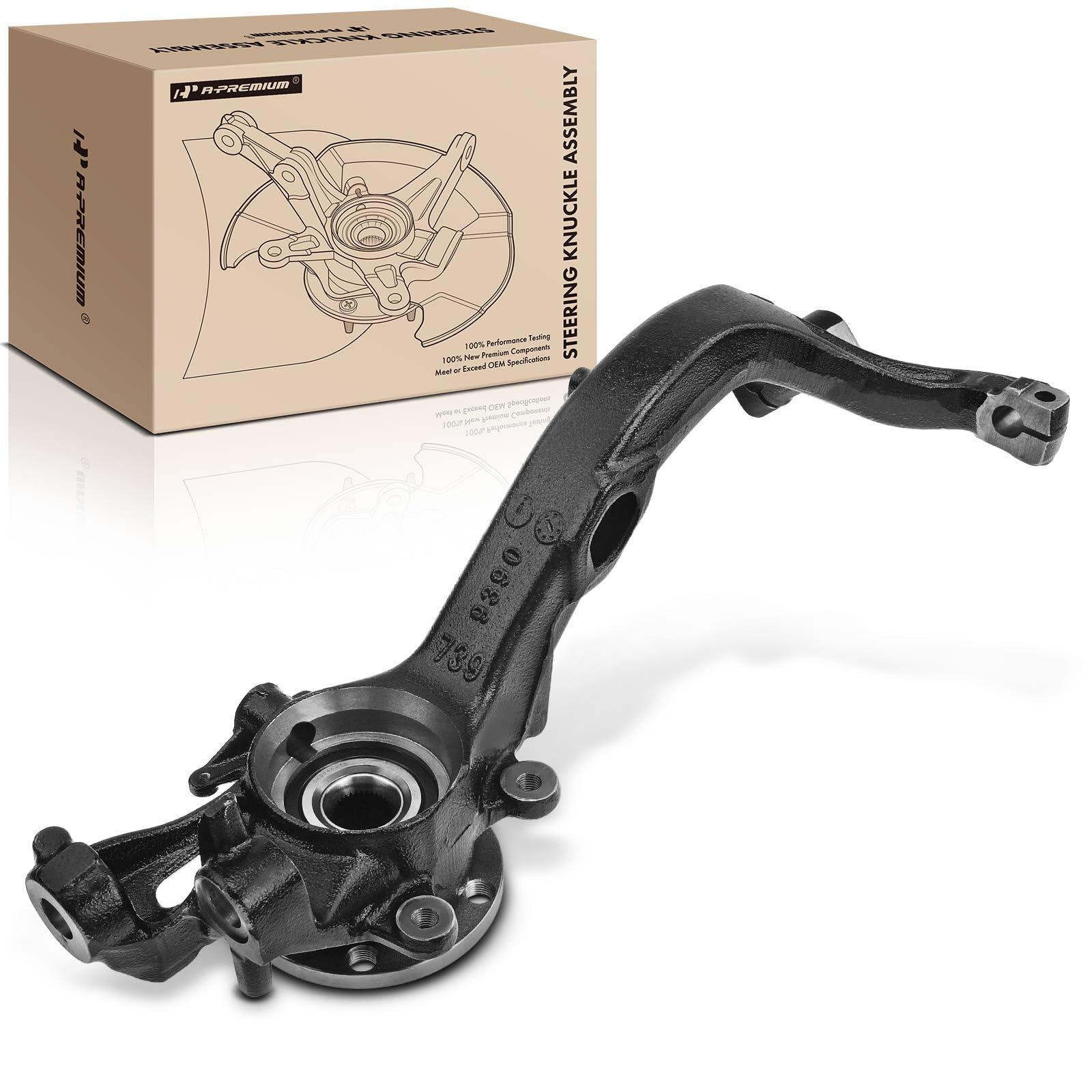 Premium Front Steering Knuckle & Wheel Bearing Hub Assembly for Audi A4 1997-2000, A4 Quattro 1997-2000, VW Passat 1998-2001 - Right Passenger Side FWD Replacement Part | Smooth Ride & Enhanced Vehicle Control