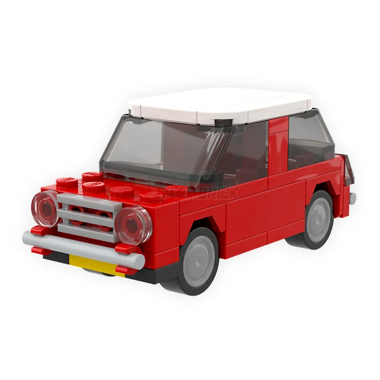 LEGO Classic Mini Cooper Building Set - Red MiniMOC Model Kit for Kids & Adults | Creative Play, Gift Ideas & Collectible Display