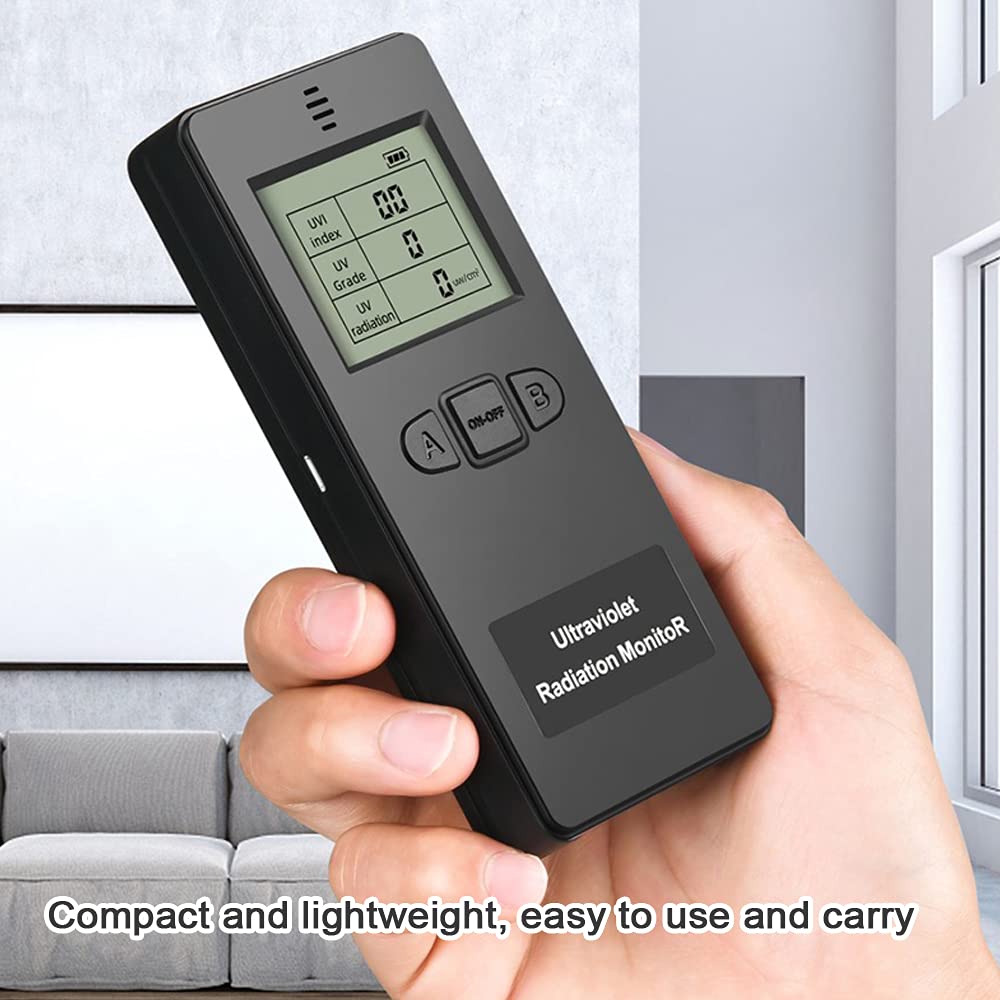 Portable UV Meter - Digital Ultraviolet Radiation Detector with UVI Measurement for Sun Protection, Skin Care & Outdoor Safety | Perfect for Travel, Hiking & UV Index Monitoring