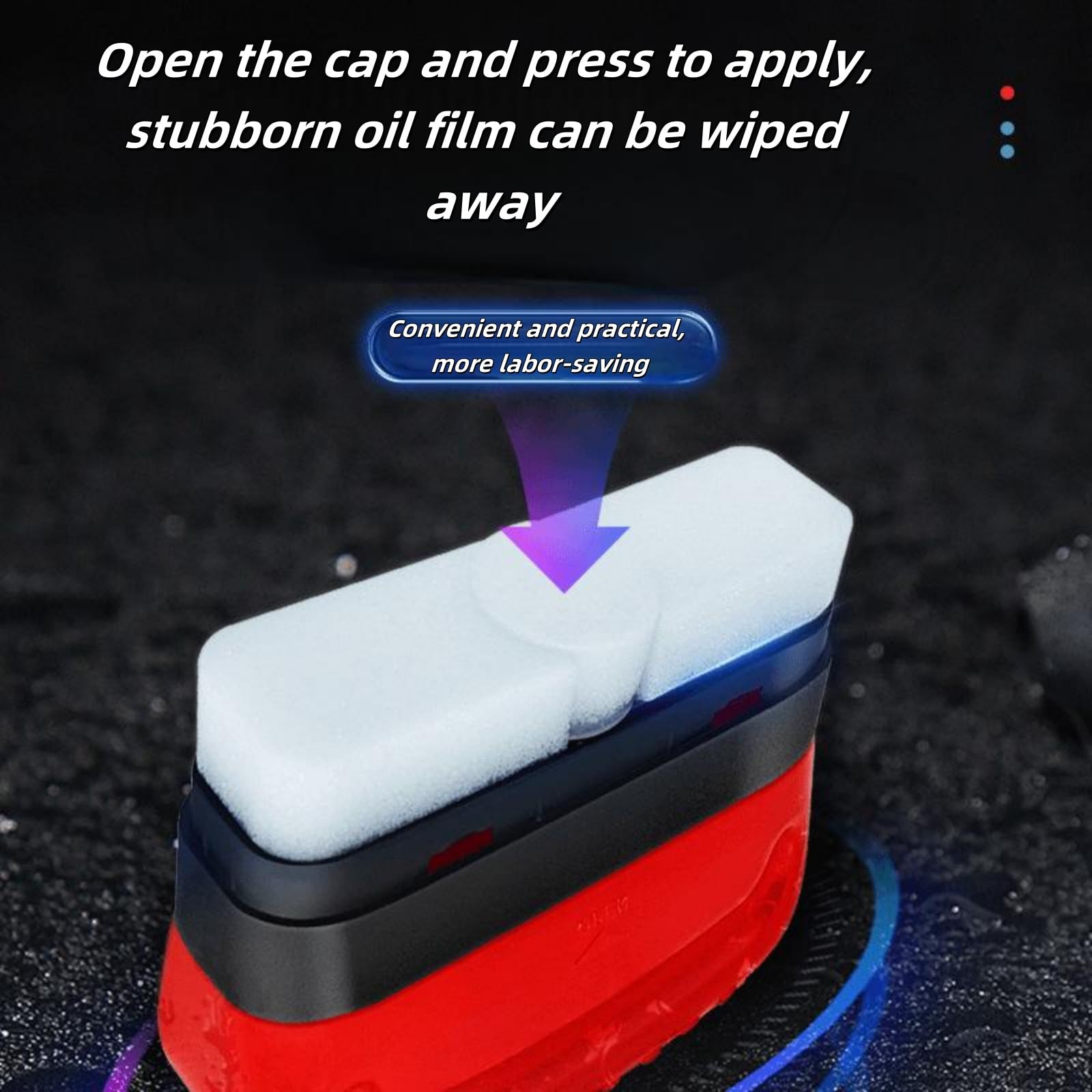 FOLENZU Athartle Window Cleaner Kit - Automotive Glass Cleaning Brush, Windshield Oil Film Remover & Scraper Tool - Perfect for Car, Home & Office Window Cleaning